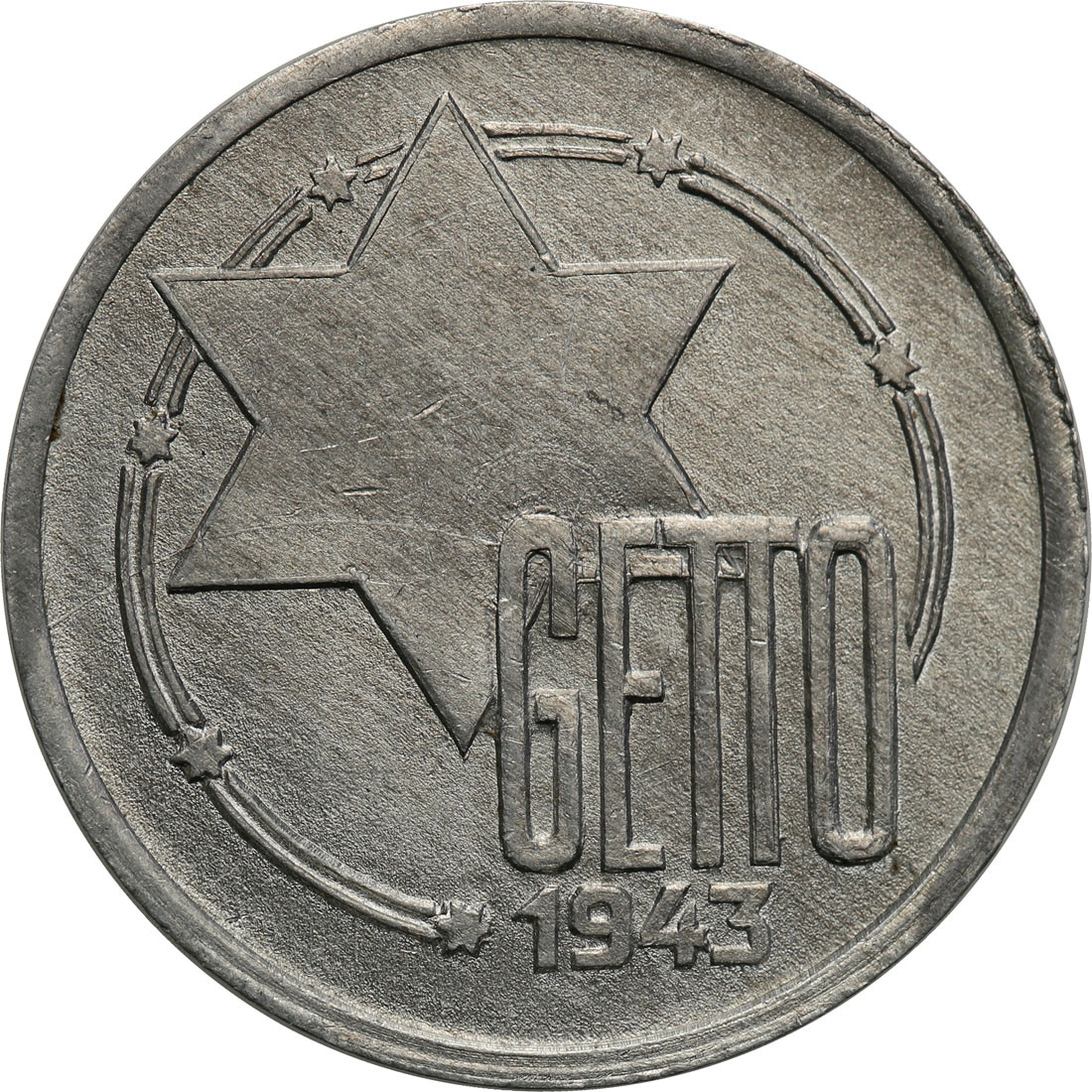 Getto Łódź. 10 Marek 1943 aluminium - odmiana